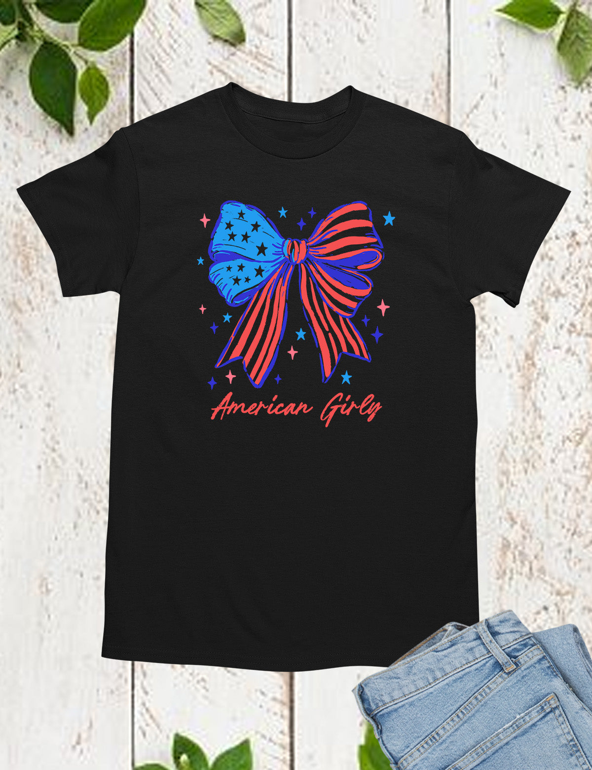 American Girly Coquette 4th of July Kids Shirt American Girly Coquette 4th of July Kids Shirt