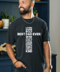 Best Dad Ever Christian Cross Shirt