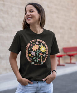 Bible Verse Shirt Consider How Wild Flowers Grow Women Christian Shirts
