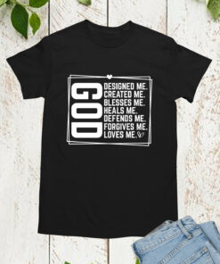 Boho Christian God Created Loves Me Shirt