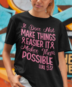 Breast Cancer Ribbon Bible Verse Awareness T shirt
