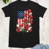 Floral American Flag Shirt
