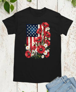Floral American Flag Shirt