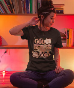 God is Good Trendy Floral T Shirt