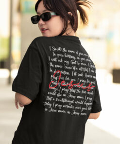 I Speak The Name Of Jesus Song Lyrics T Shirt Back Print