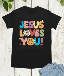 Jesus Loves You Retro T Shirt