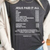 Jesus Paid it All Christian Apparel T Shirts
