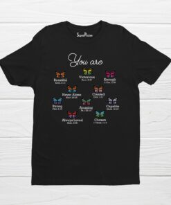 You Are Beautiful Butterfly Bible Verse Mental Health Faith T Shirts