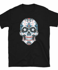 4th of July American Sugar Skull  T-Shirt