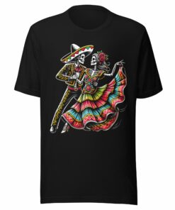 Calavera Dance Lovers Tee – Day of the Dead Celebration Shirt