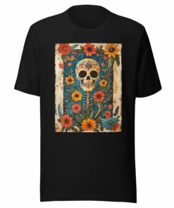 Dia De Los Muertos Floral T-Shirt
