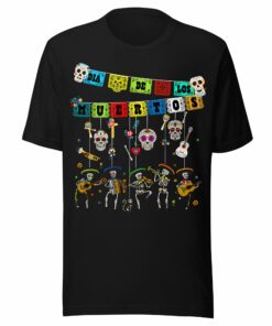 Dia De Los Muertos Hanging Skulls & Mariachi T-Shirt